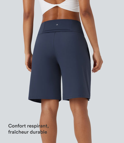 Bermuda SoftlyZero™ Airy de yoga taille haute avec poches multiples et effet frais InstantCool