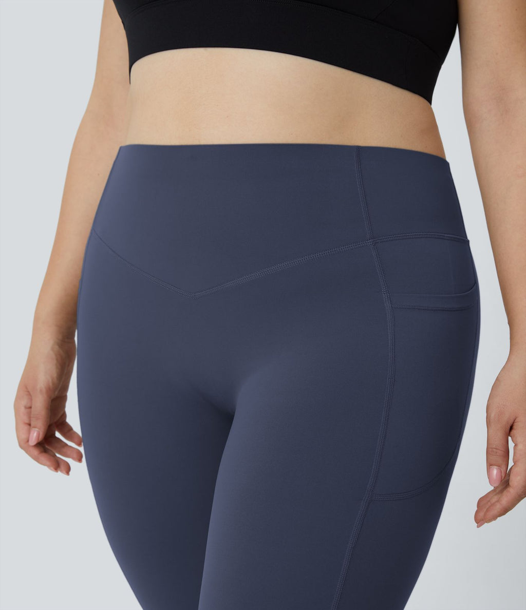 Legging d'entraînement gainant galbant taille haute grande taille avec effet scrunch et poches Halara UltraSculpt™