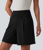 Short tailleur ample DayStretch taille haute 17,5 cm avec poches