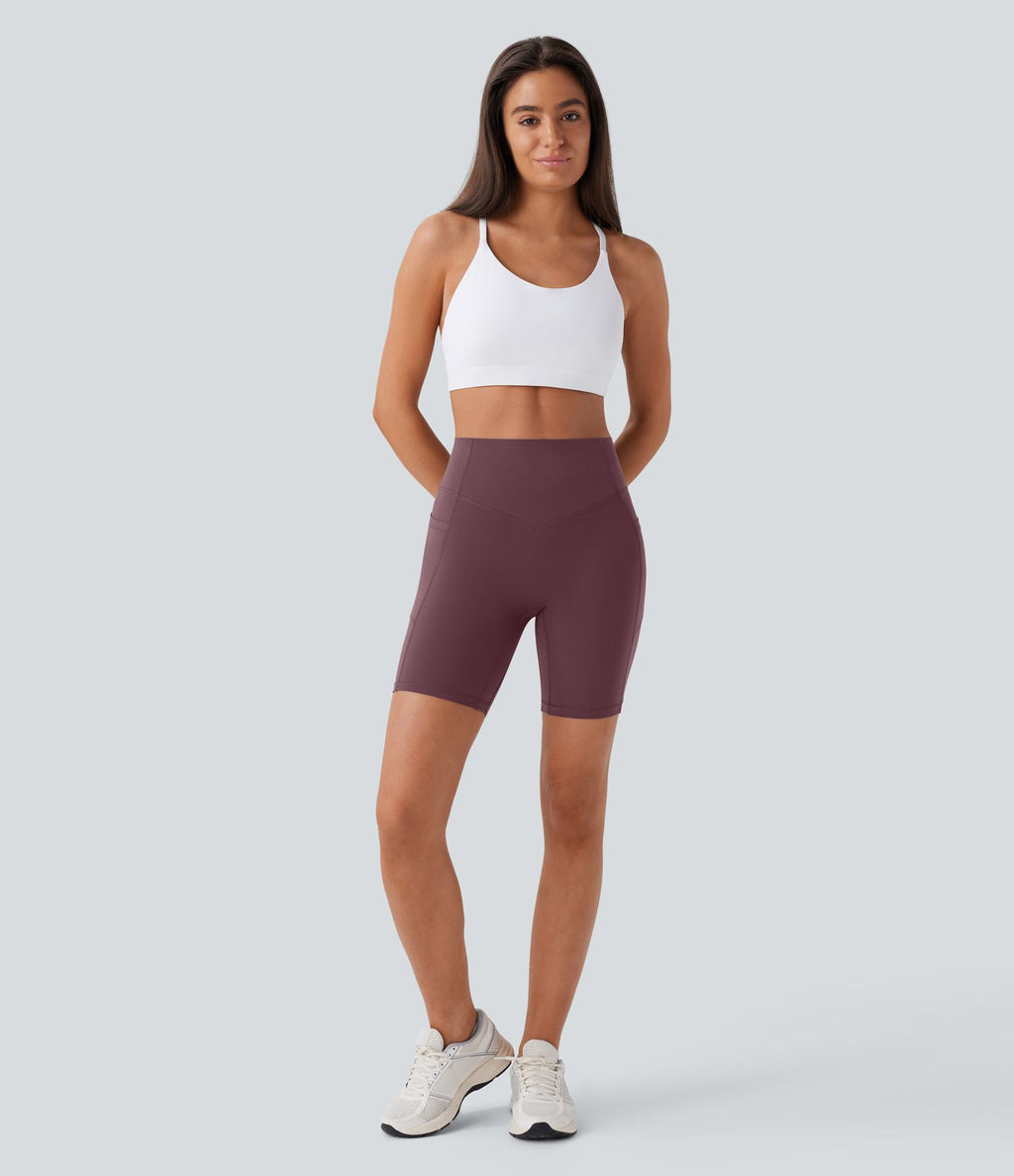 Legging de yoga gainant taille haute chiné à séchage rapide avec poches Halara UltraSculpt™