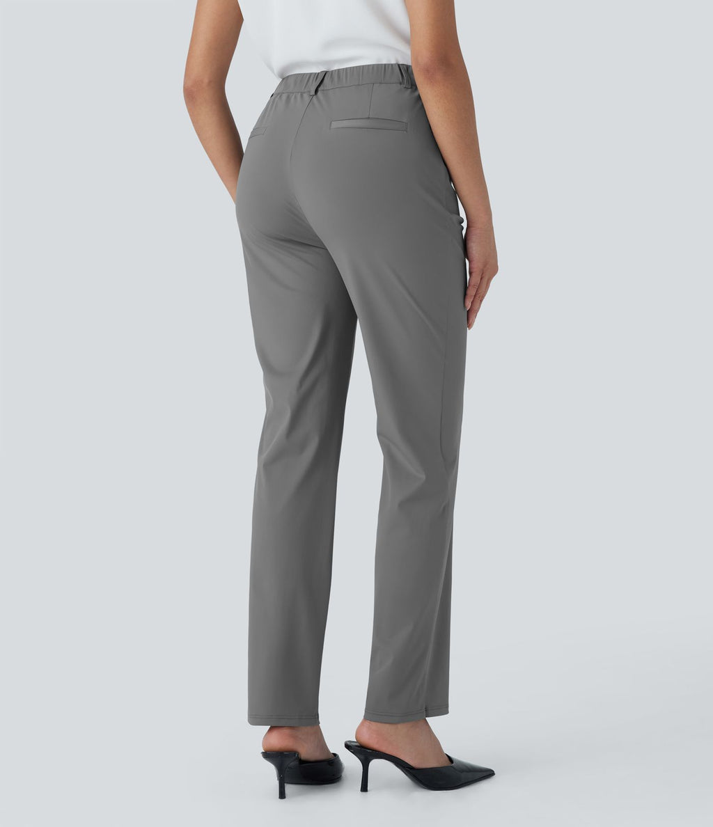 Pantalon de costume effet frais InstantCool à taille mi-haute avec poches latérales