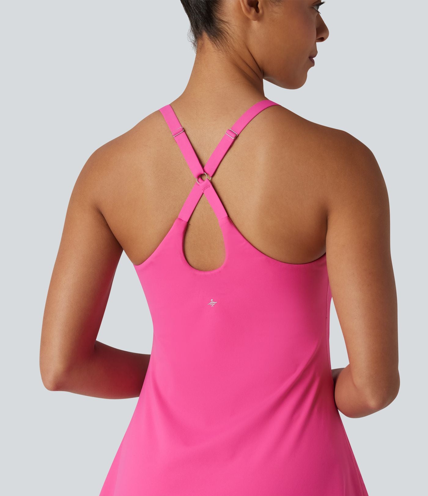 Robe de danse SoftlyZero™ Plush effet push-up dos nu avec bretelles réglables croisées et brassière intégrée bonnets E-G – Édition Easy Peasy
