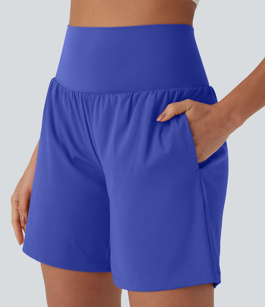 Short de yoga SoftlyZero™ Airy 2-en-1 taille très haute avec poches et effet frais InstantCool 17,5 cm