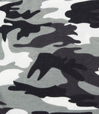 T-shirt casual col rond manches courtes échancré imprimé camouflage