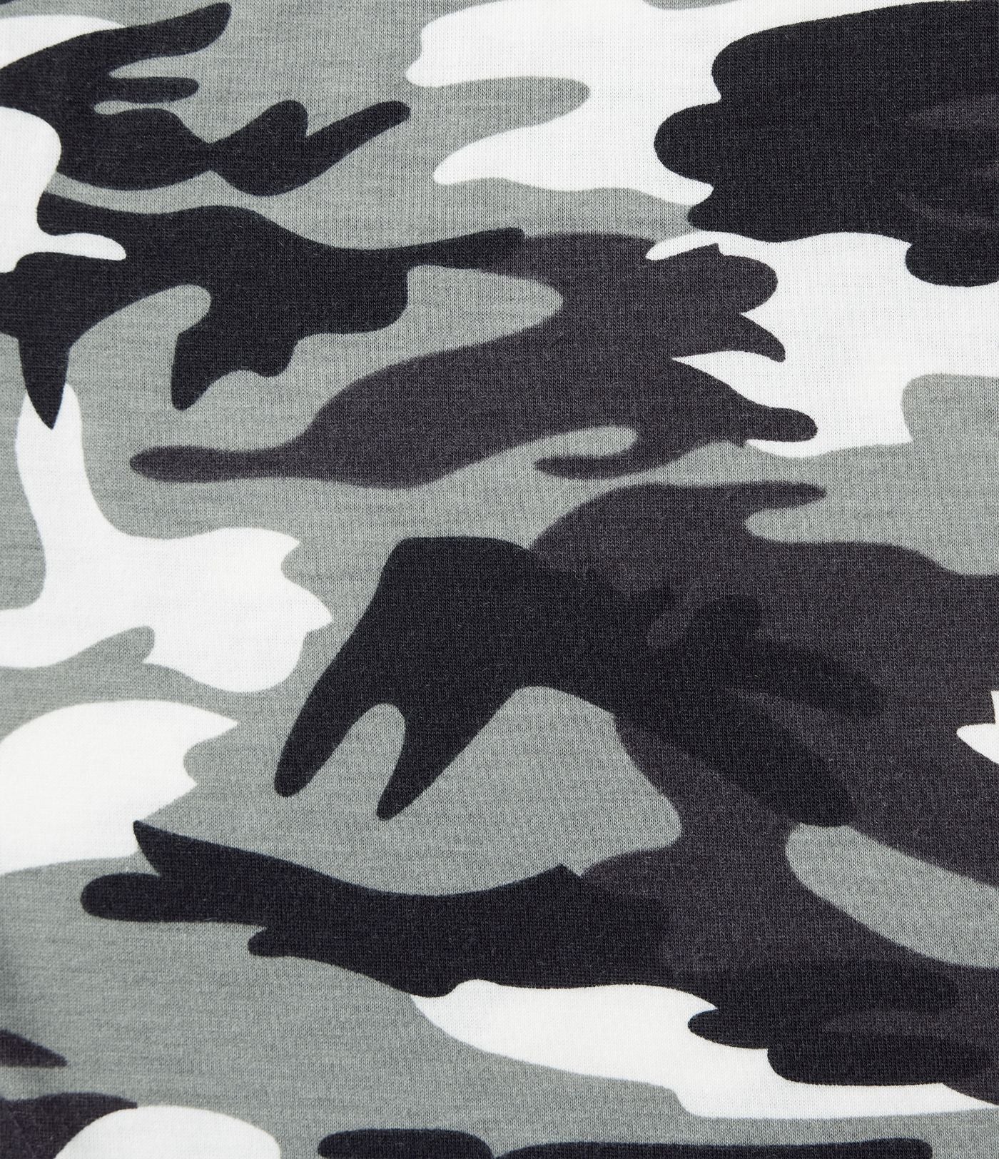 T-shirt casual col rond manches courtes échancré imprimé camouflage