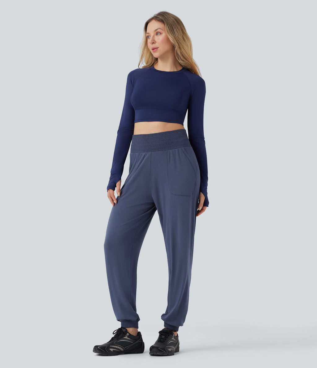 Jogging taille haute sans couture OneForm Seamless Flow avec poches