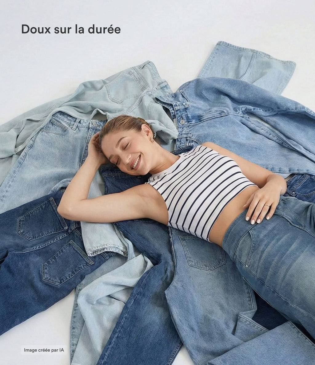 Jean ajusté décontracté Halara Flex™ taille haute avec poches