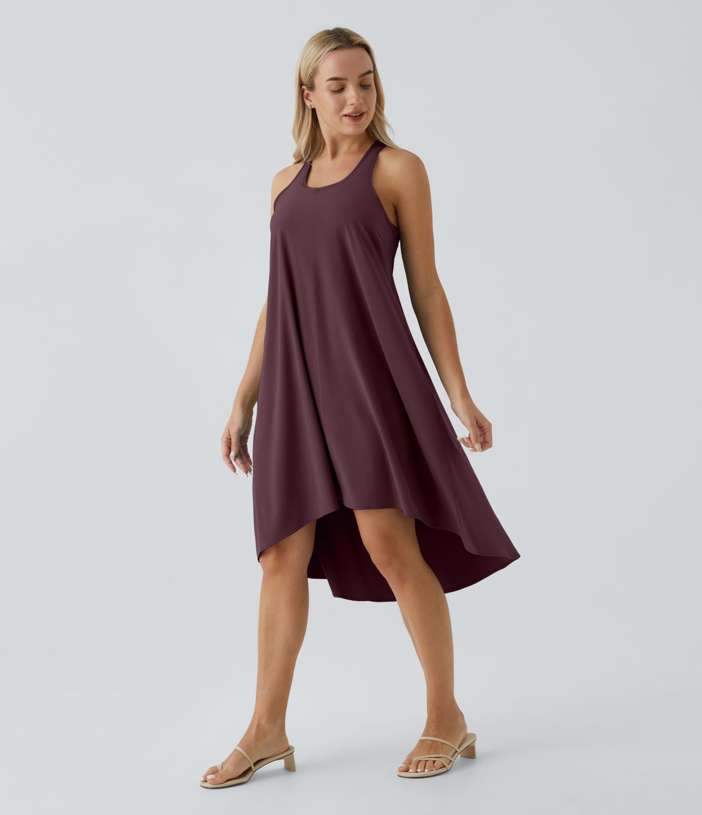 Robe décontractée mi-longue Breezeful™ dos nageur poche latérale fluide asymétrique séchage rapide A-C