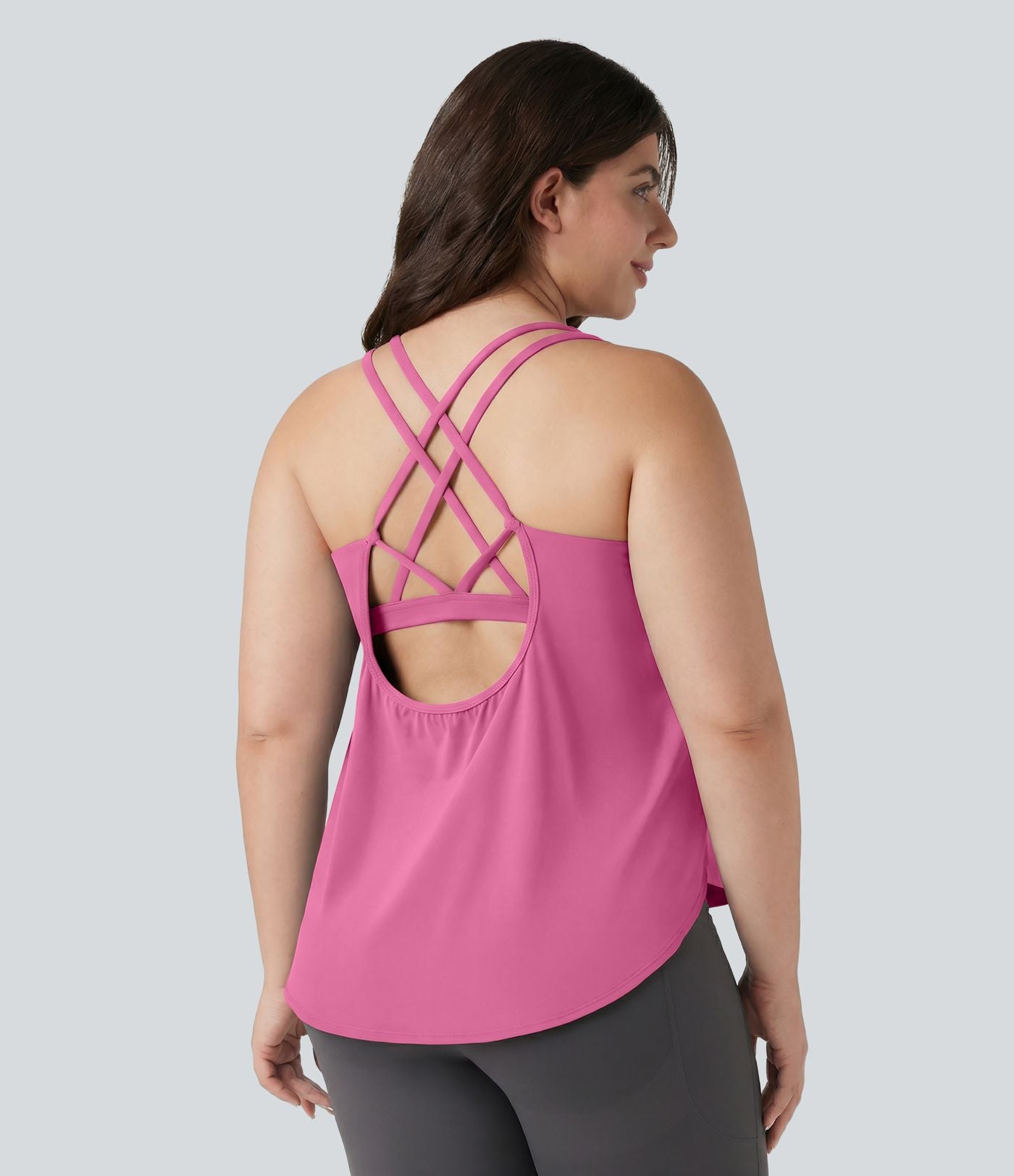 Débardeur running Halara UltraSculpt™ grande taille col rond ourlet arrondi