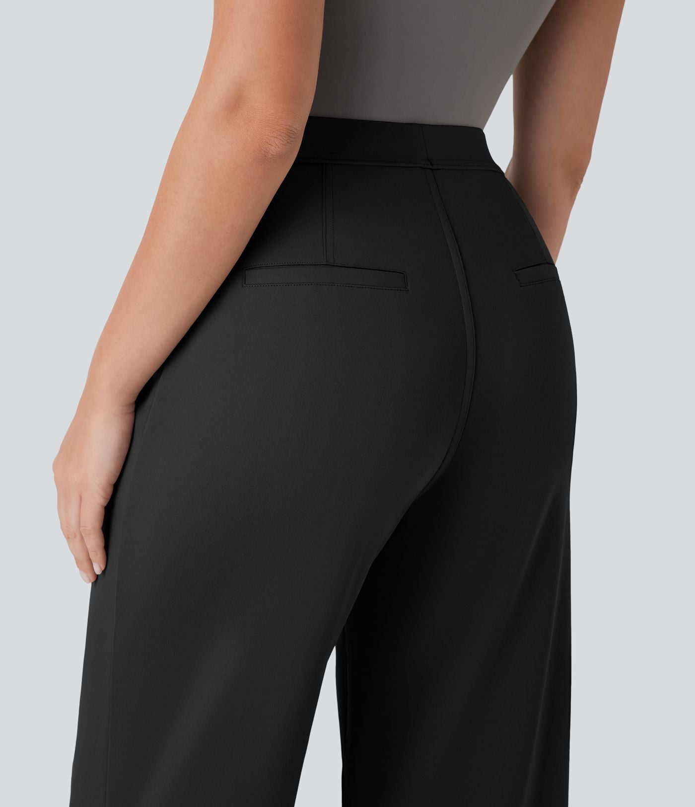 Pantalon capri de travail coupe droite taille haute Halara Flex™ DayStretch avec poches latérales
