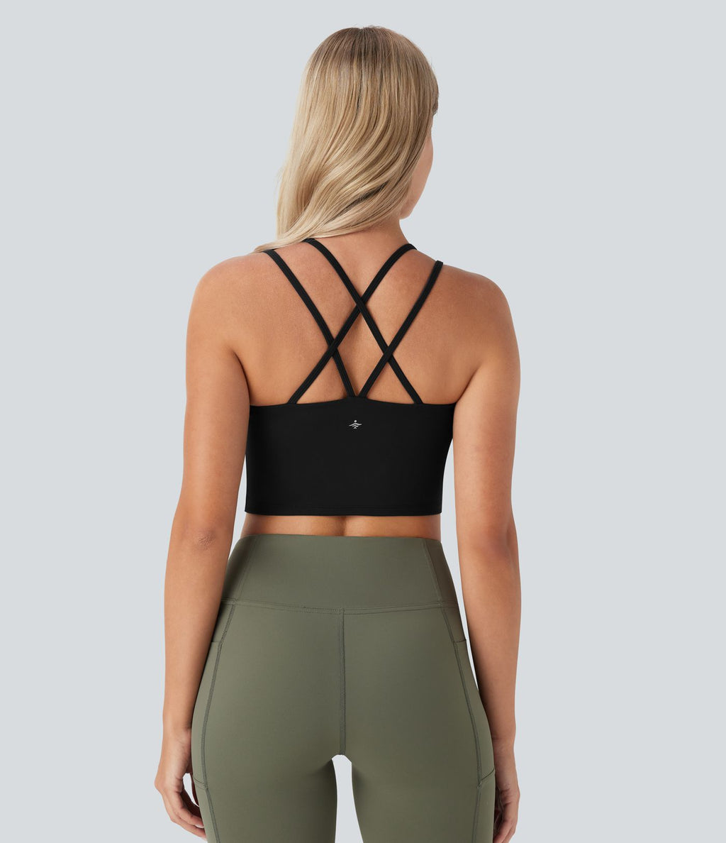 Brassière de sport yoga SoftlyZero™ Plush soutien léger double bretelles bonnets A-D