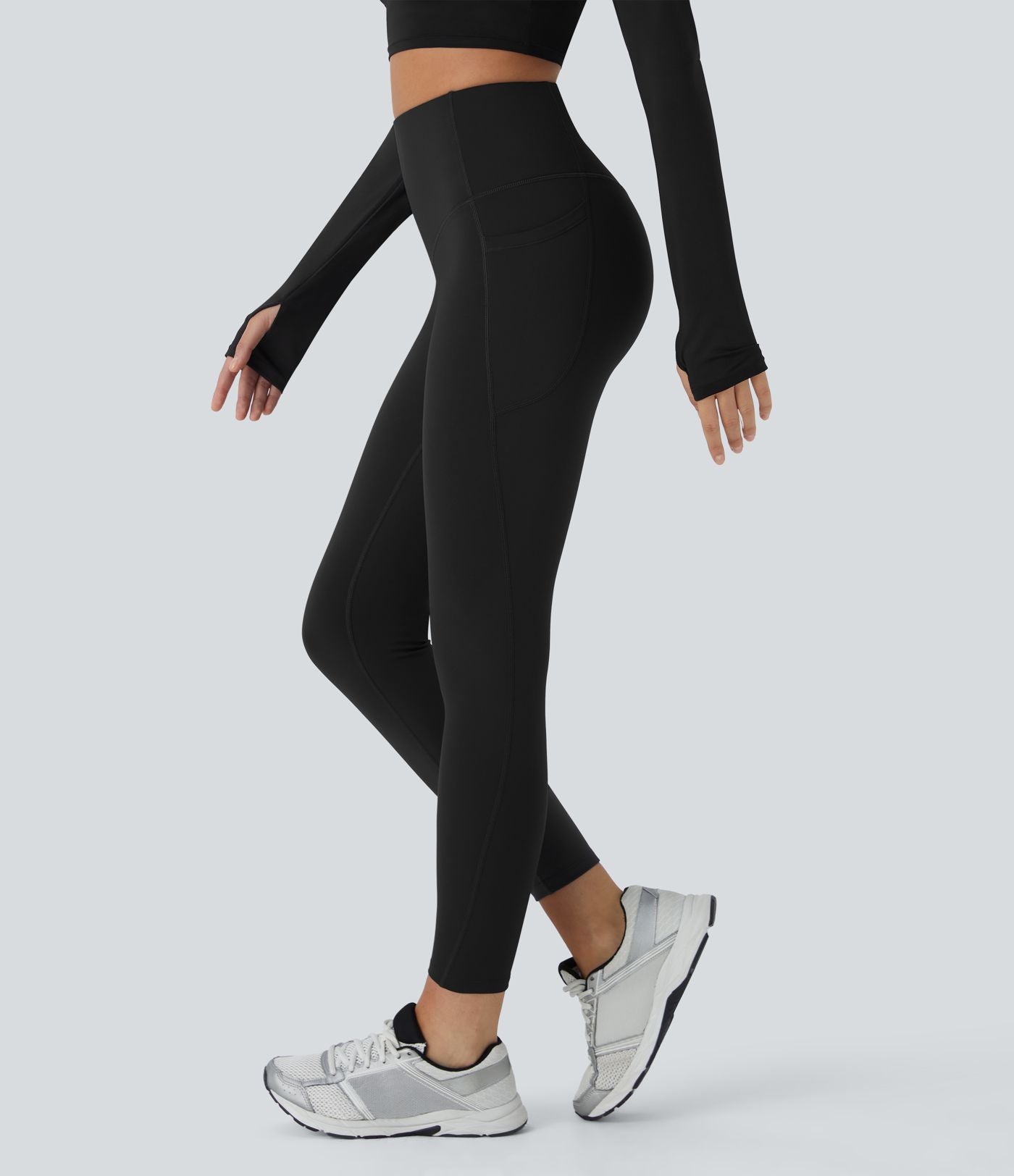 Legging de sport taille haute gainant et thermique Softlyzero™ avec poches