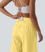 Short de yoga 2-en-1 SoftlyZero™ Airy taille très haute effet frais InstantCool 22,8 cm avec poches