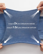 Halara Flex™ Jean Large Casual Taille Basse avec Boutons Zip Multiples Poches Lavés Élastiques et Tricotés