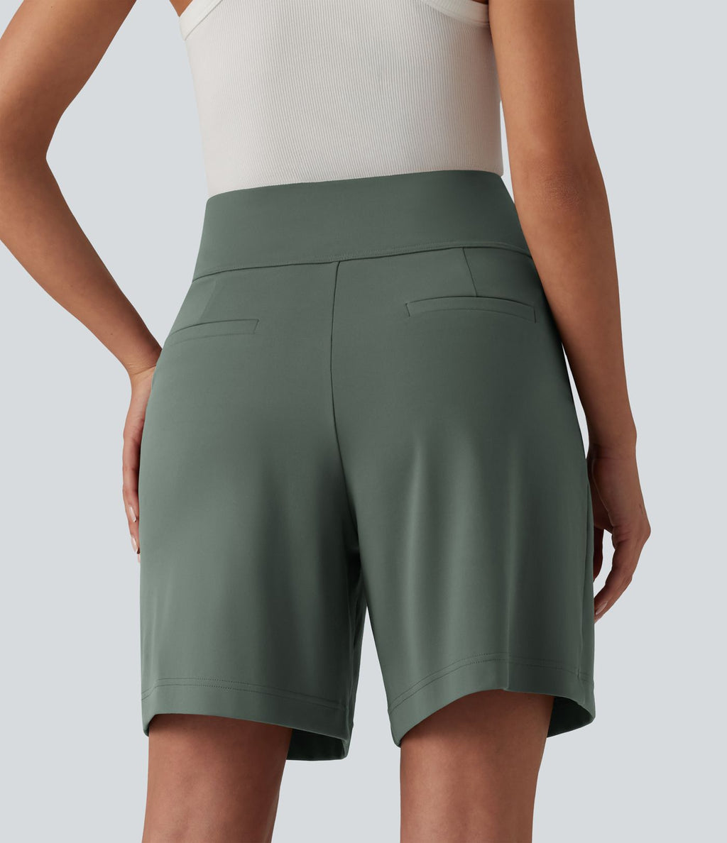 Short tailleur ample DayStretch taille haute 17,5 cm avec poches