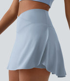 Jupe de tennis mini 2-en-1 quotidienne SoftlyZero™ Airy avec croisement, poche latérale et effet frais InstantCool, Lucid, protection solaire UPF50+