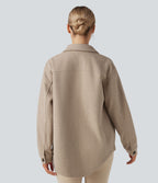 Veste décontractée en molleton manches longues avec poches