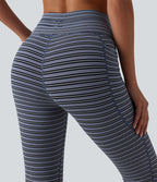 Halara UltraSculpt™ Legging de yoga taille haute jacquard à rayures avec cordon de serrage et poches