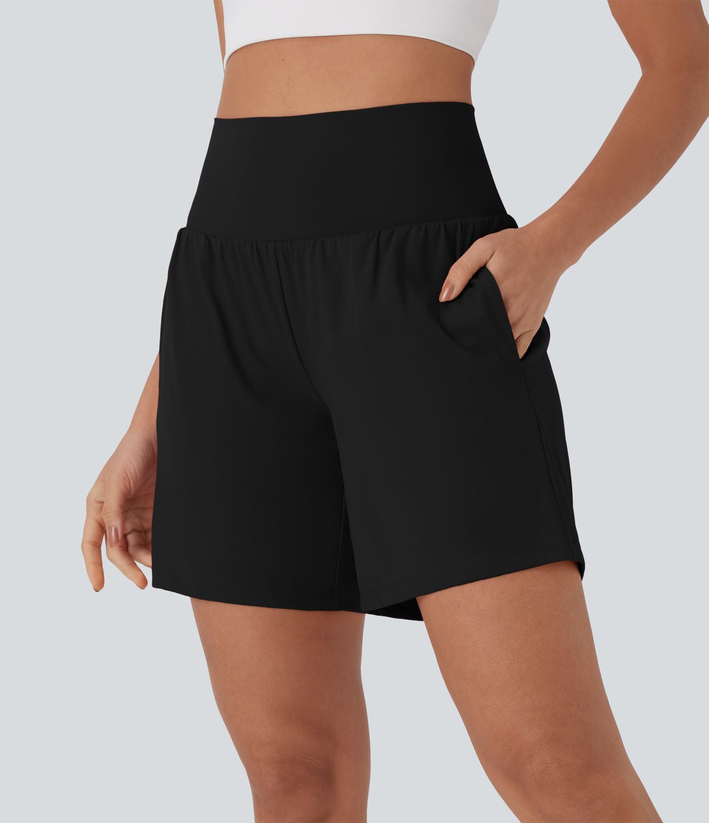 Short de yoga SoftlyZero™ Airy 2-en-1 taille très haute avec poches et effet frais InstantCool 17,5 cm