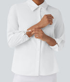 Chemise de travail unie à manches longues