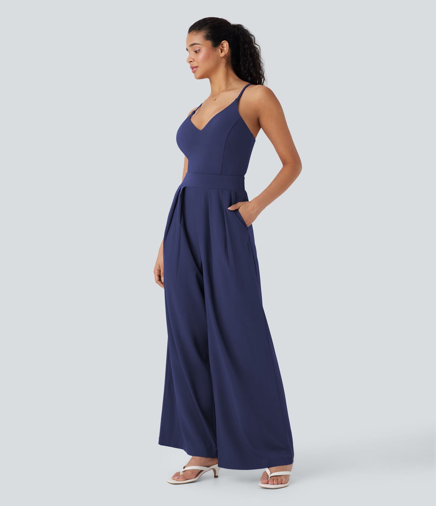 Combinaison à bretelles Breezeful™ dos nu, jambes larges, séchage rapide avec poches latérales - Édition Easy Peasy