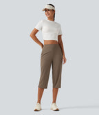 Pantalon de golf capri taille mi-haute avec poches, séchage rapide, protection solaire UPF 40+