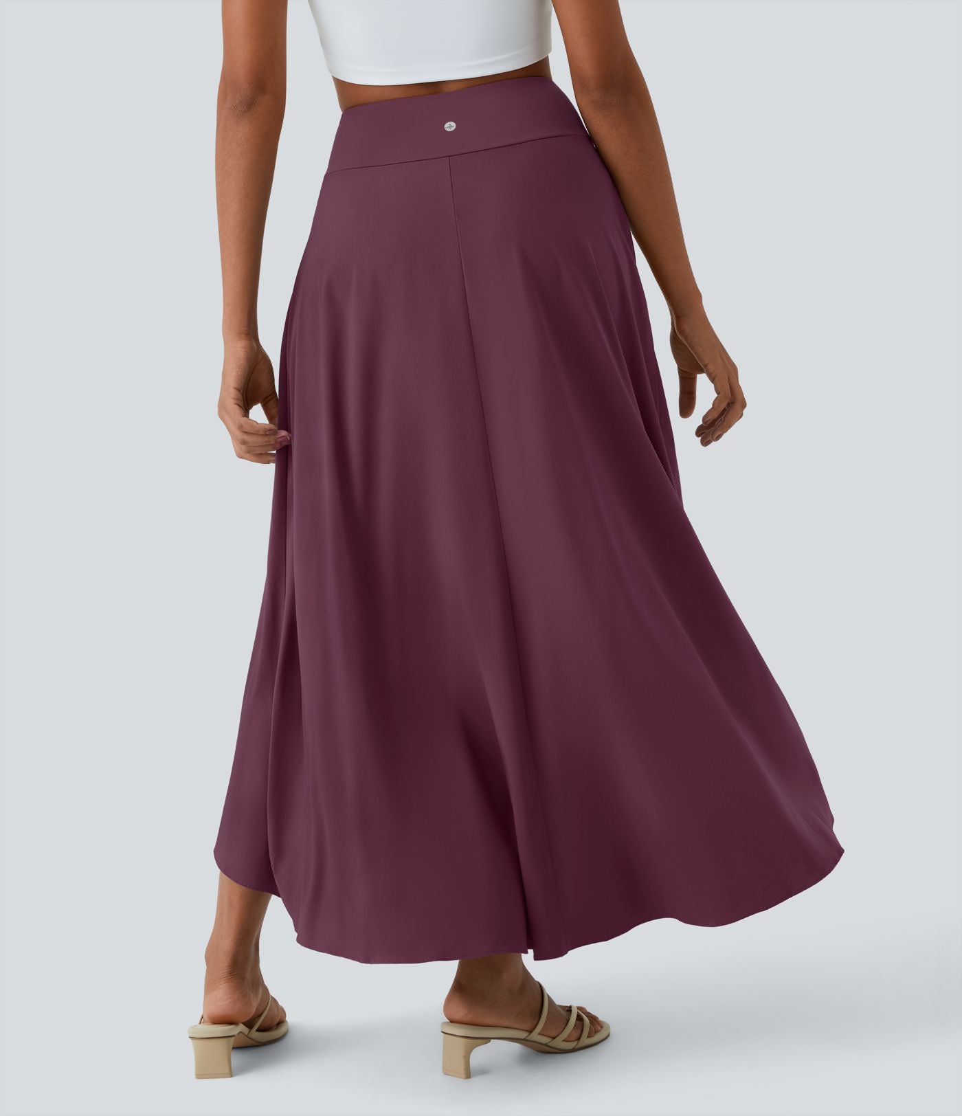 Jupe Longue Casual Breezeful™ Taille Haute à Volants 2en1 Fluide Sèchement Rapide Quotidien Maxi