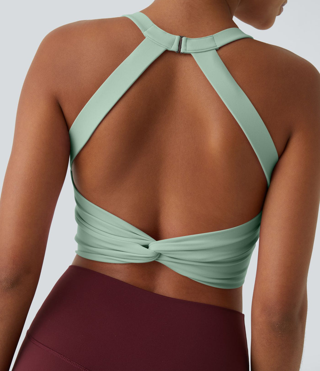 Débardeur yoga court SoftlyZero™ Plush à découpes A-C