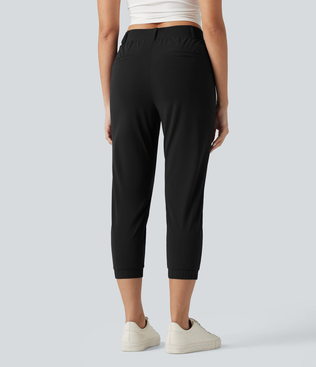 Jogging court taille haute à séchage rapide pour le golf avec poches