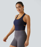 Softlyzero™ Plush Plus Débardeur Yoga Crop à Col U Plongeant Dos Nu Dos Nageur Découpé - UPF50+