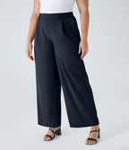 Pantalon de travail grande taille coupe droite taille haute Halara Flex™ DayStretch avec poches