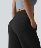 SpacerTek™ Jogging casual large taille haute ventre plat avec poches