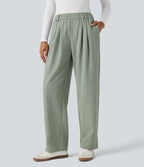 Pantalon taille mi-haute avec poches