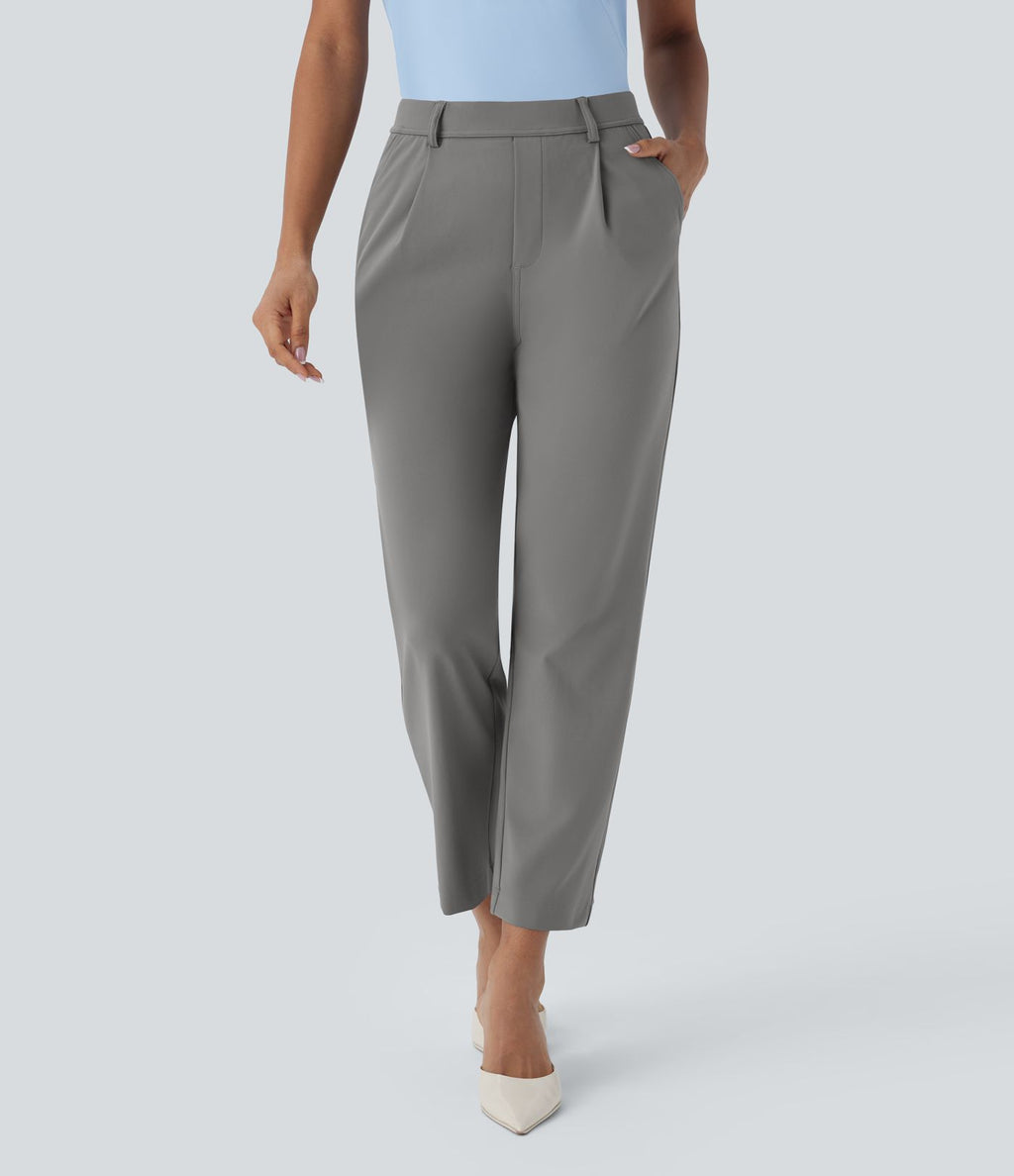 Pantalon de travail fuselé longueur cheville taille haute Halara Flex™ DayStretch avec poches