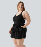 Combishort grande taille avec coussinets amovibles, poches et design accès facile Easy Peasy