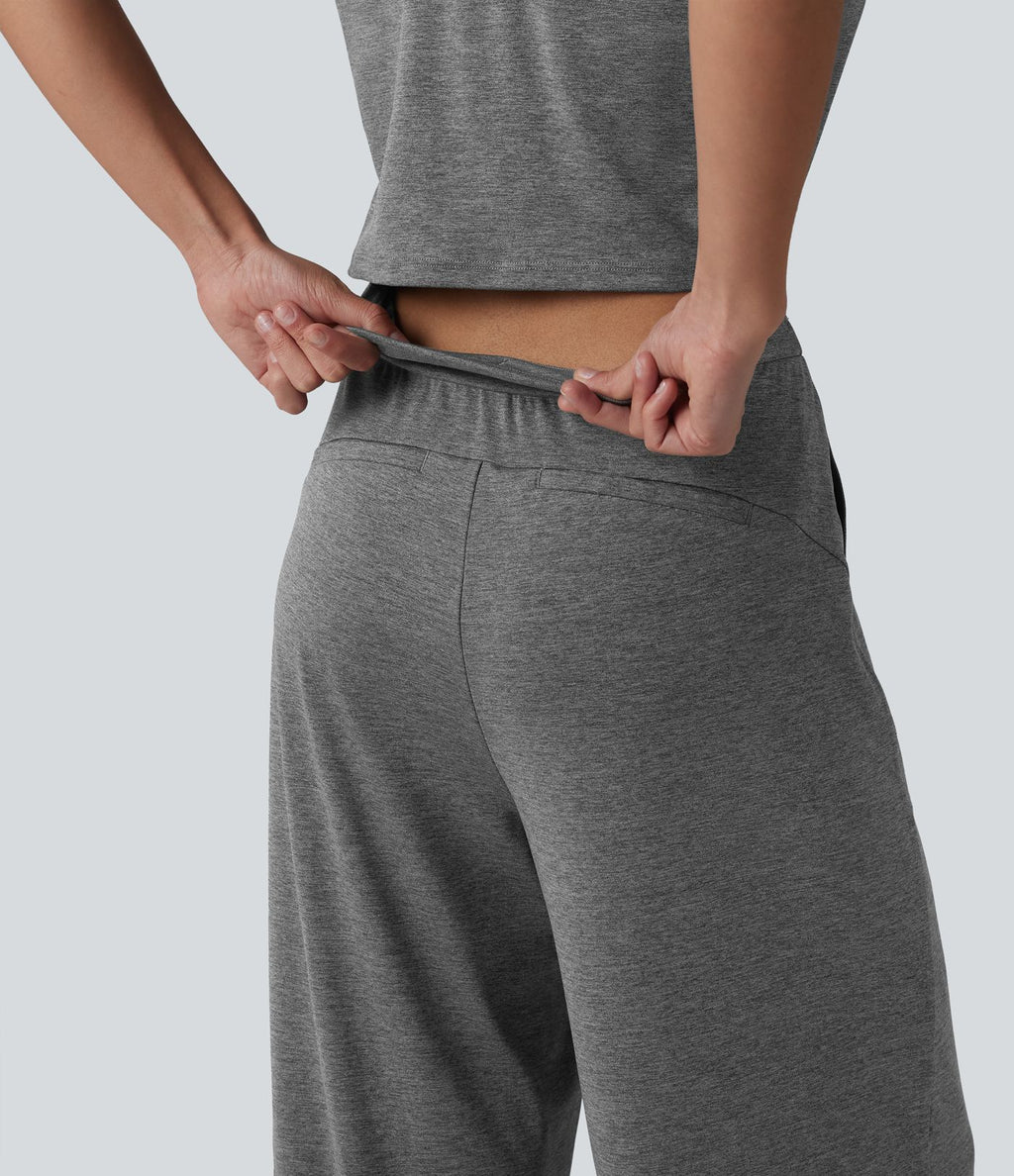 Halara UltraSculpt™ Combinaison yoga chinée col U sans manches séchage rapide avec poches - Easy Peasy