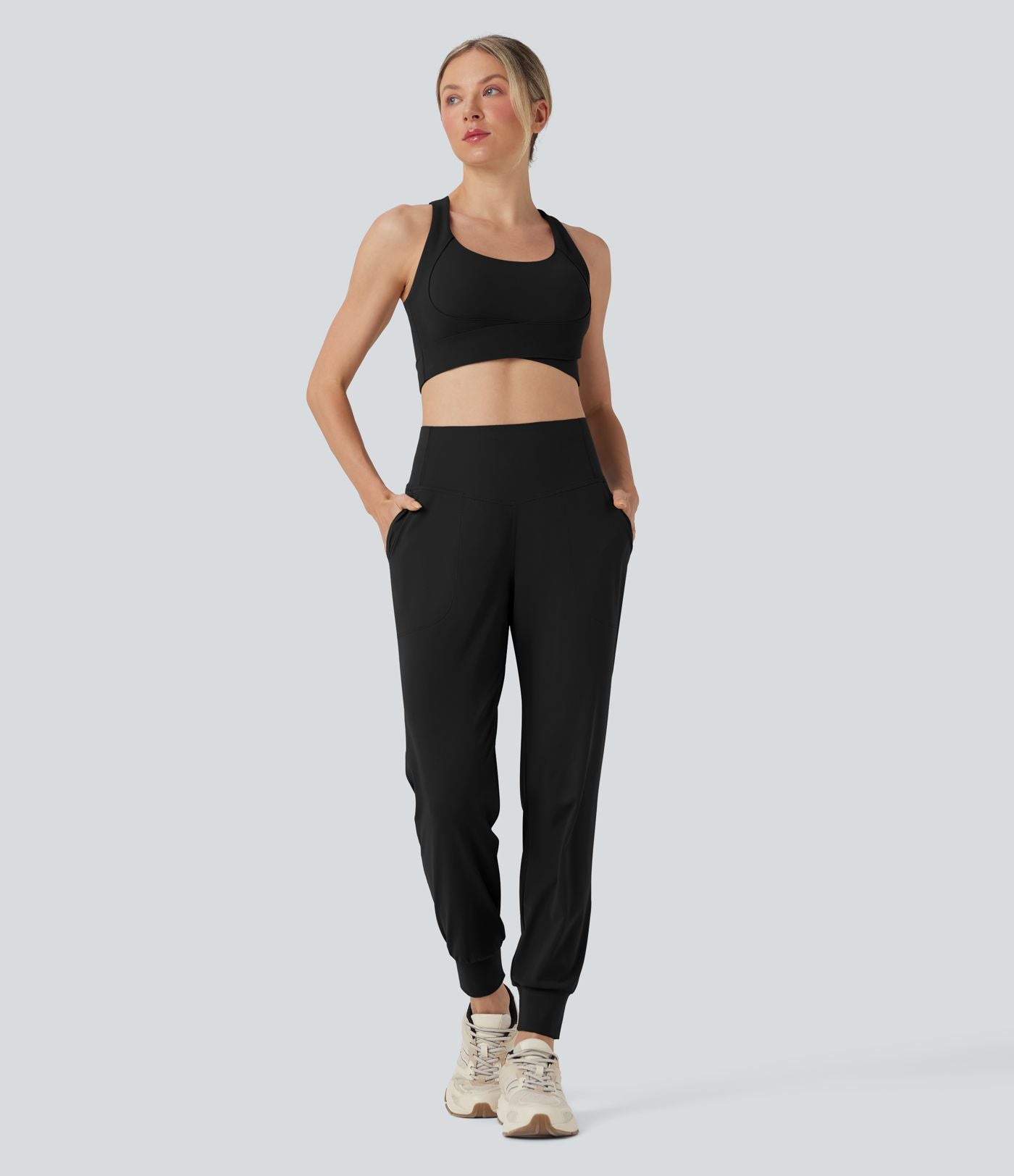Jogging de yoga gainant taille haute avec poches Halara UltraSculpt™