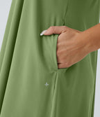 Robe décontractée mi-longue Breezeful™ dos nageur poche latérale fluide asymétrique séchage rapide A-C