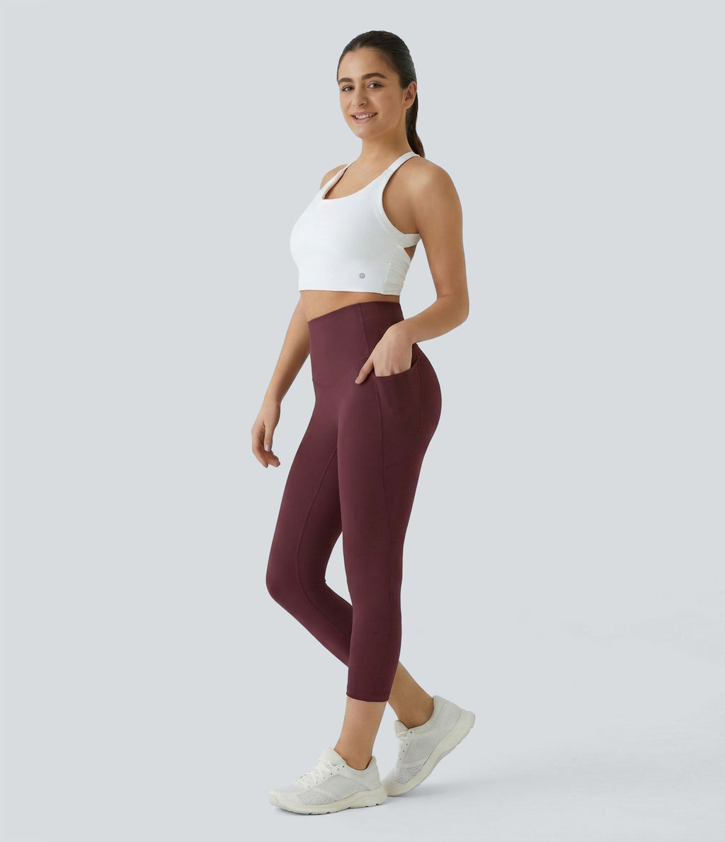Legging corsaire d'entraînement gainant taille haute avec poches Halara UltraSculpt™