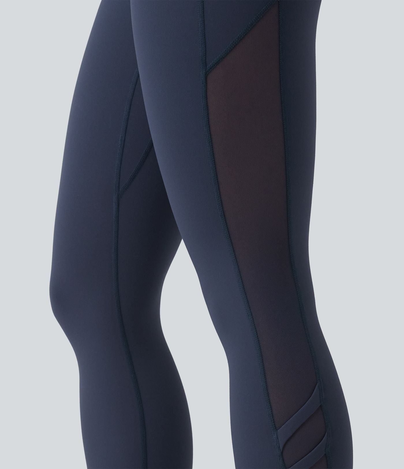 Legging de yoga 7/8 Halara UltraSculpt™ taille haute ventre plat avec empiècements en mesh contrastant et poche