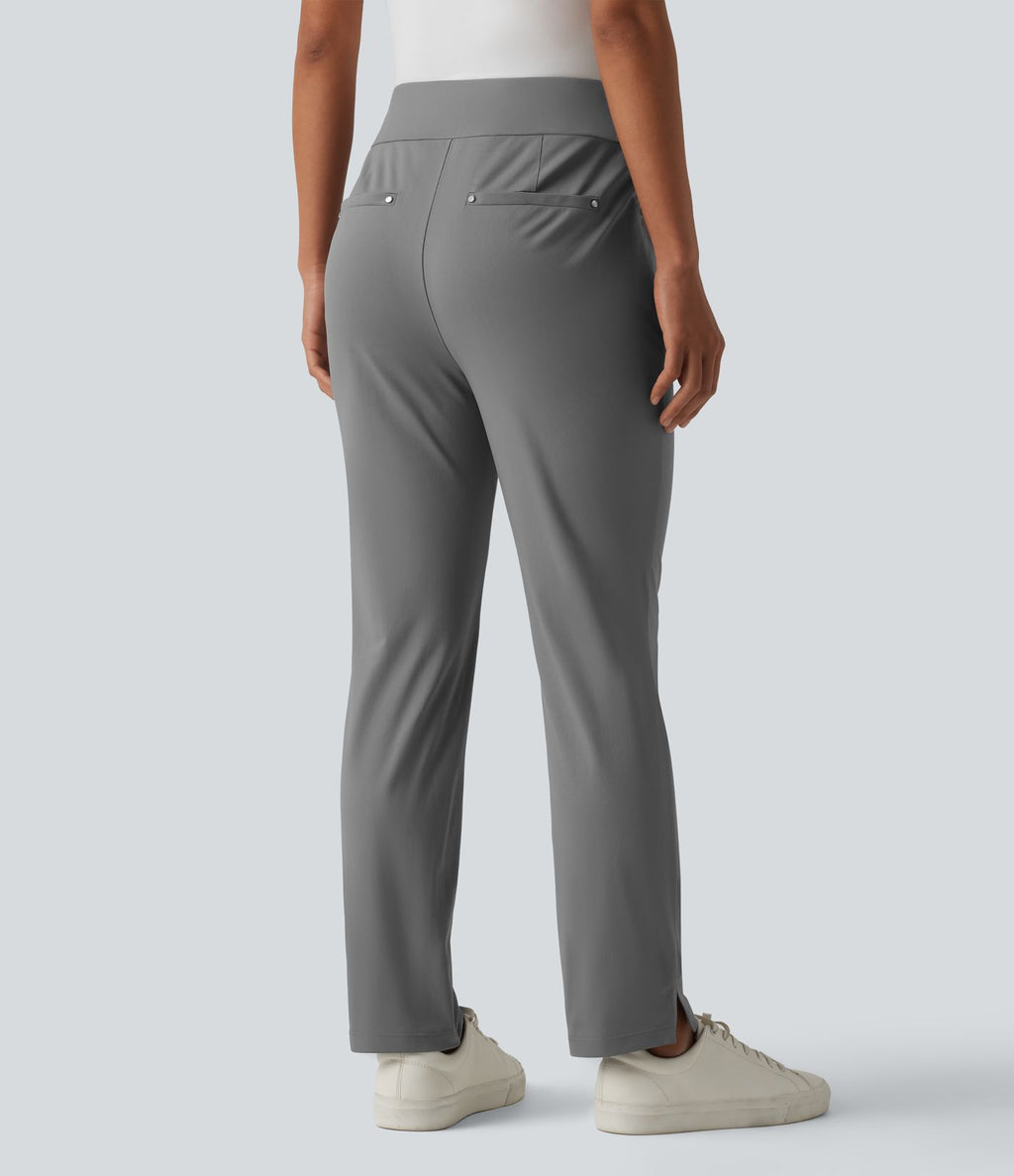 Pantalon de golf fuselé taille haute avec poches