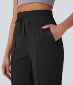 Jogging yoga taille haute cordon séchage rapide avec poches - UPF40+