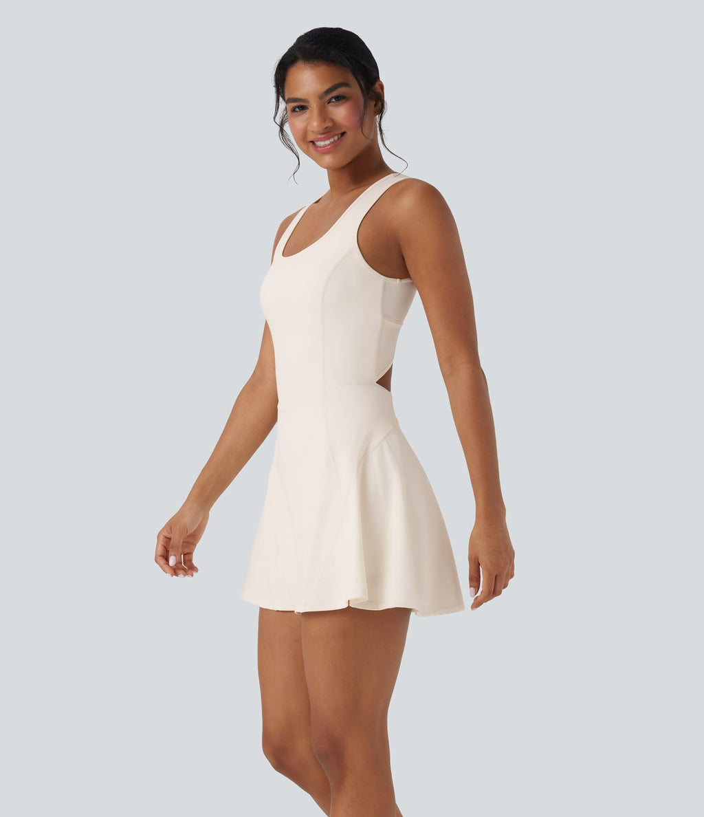 Robe SoftlyZero™ Airy de danse mini 2-en-1 dos nu, col U, bretelles croisées, poches latérales et effet frais InstantCool, accès facile Easy Peasy