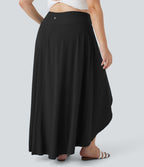 Breezeful™ Taille Haute à Volants 2 en1 Fluide Sèchement Rapide Quotidien Causal Grande Taille