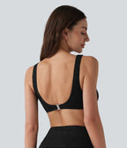 Haut de bikini jacquard à décolleté plongeant en V