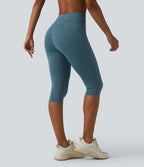 Legging de yoga Halara UltraSculpt™ chiné, taille haute, à cordon de serrage, séchage rapide, style caleçon avec poches