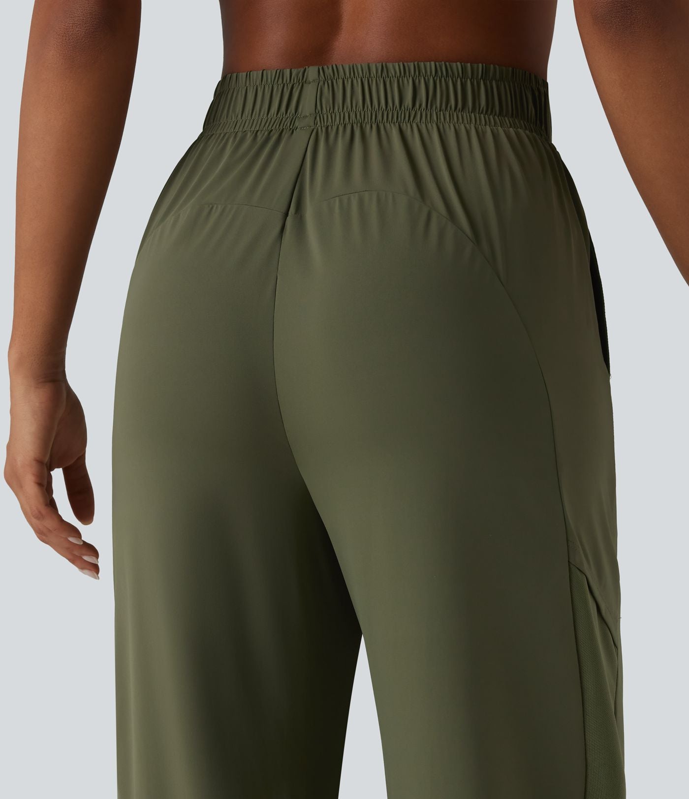 Jogging de sport taille haute en maille contrastée respirante avec poches - Protection solaire UPF50+