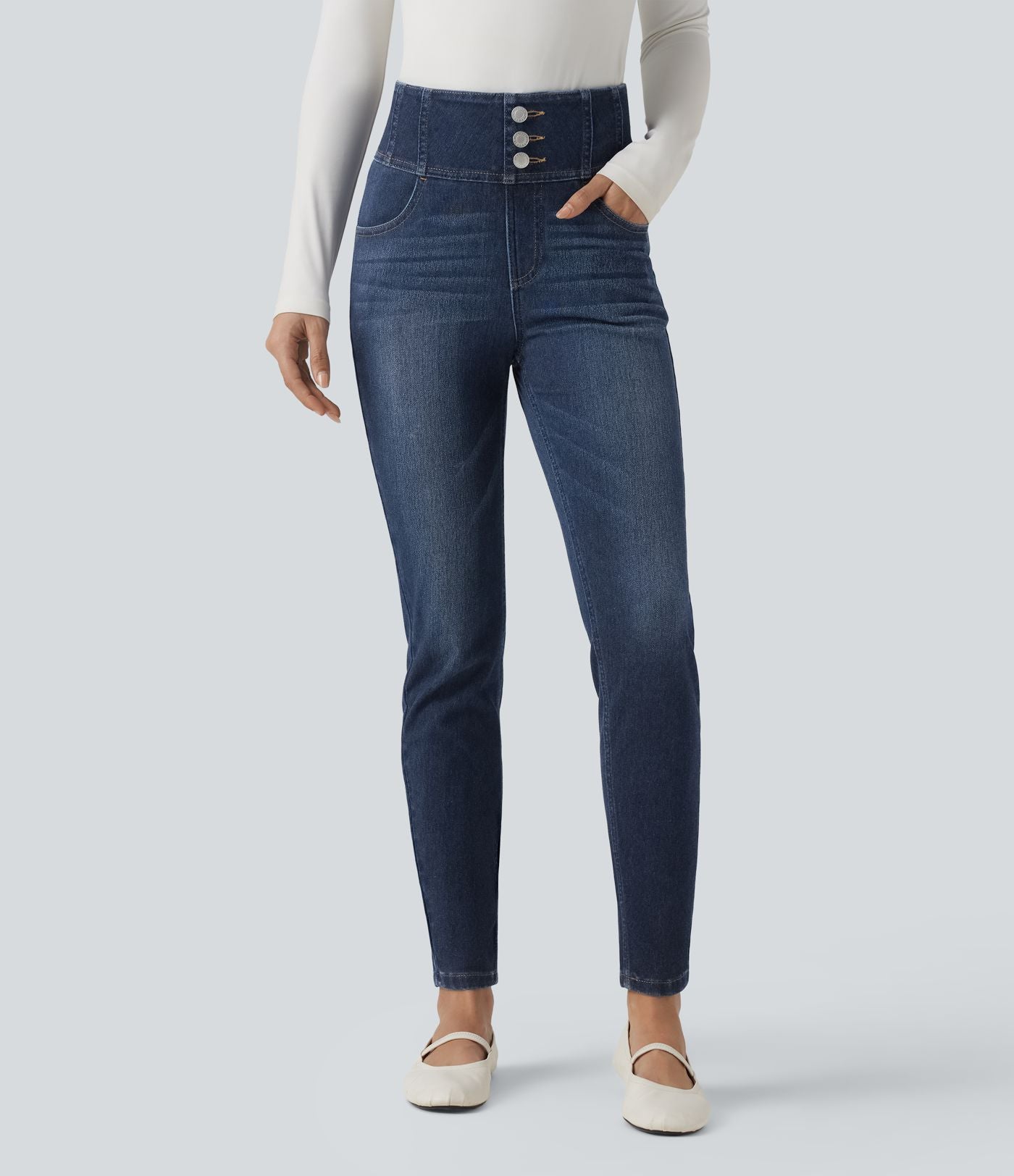 Jean skinny Halara Flex™ taille haute avec poches