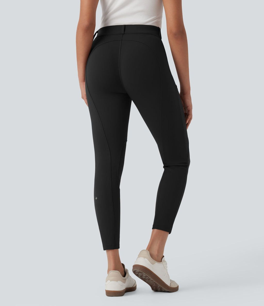 Pantalon ajusté taille haute effet daim contrastant DayStretch avec poches