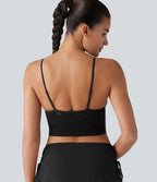 Débardeur de yoga court OneForm Seamless Flow à motif jacquard avec soutien-gorge intégré